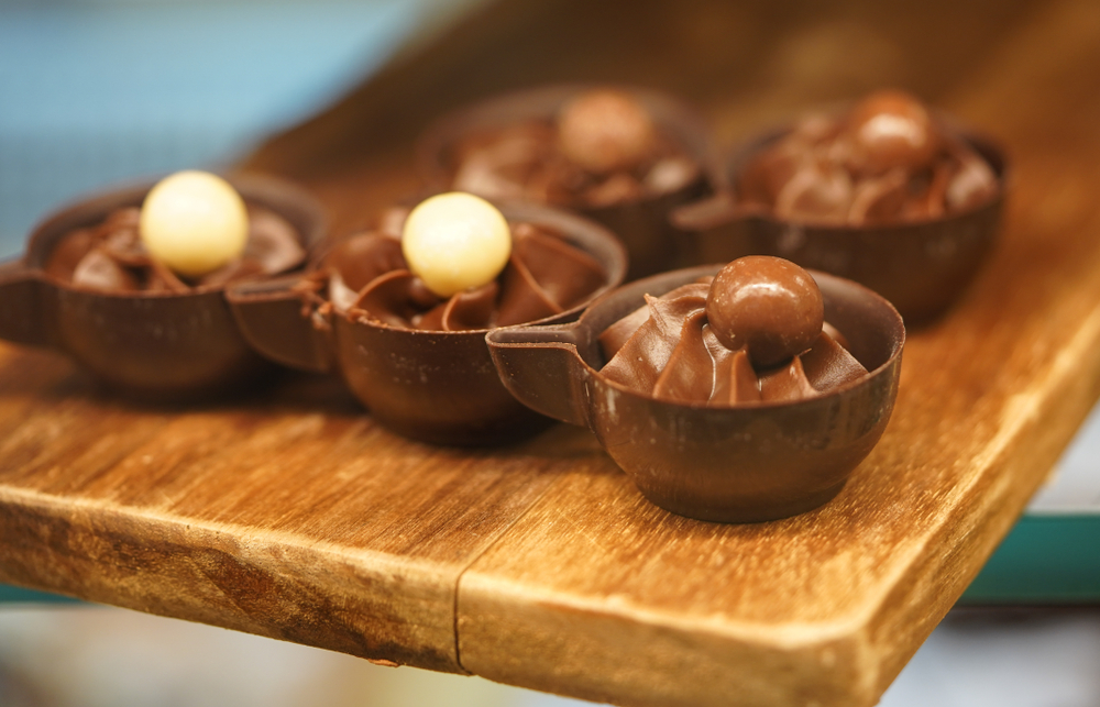 Bicchierini di cioccolato con crema al "caffè d'orzo"